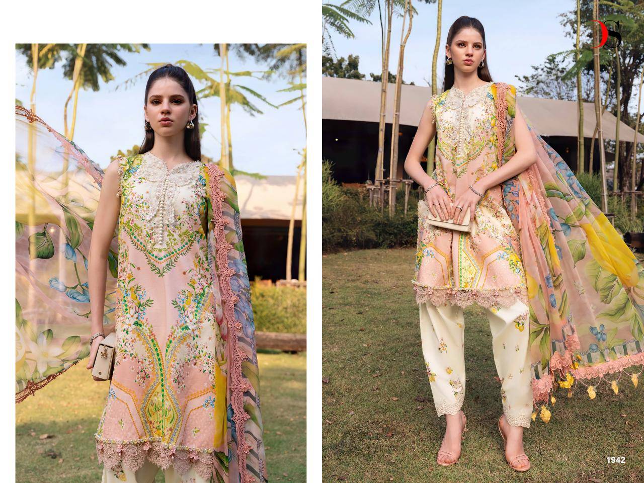 MARIA B. Mprint-6  by DEEPSY SUITS 1941 TO 1948 SERIES Pakistani Stylish Embroidered Pure Cotton Dresses At Wholesale Price